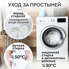 PLANTA Электропростынь с подогревом PR-1W белый, размер 150 х 80 см