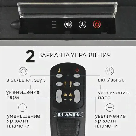 Электрокамин паровой Planta PL-FP500 140Вт черный-3