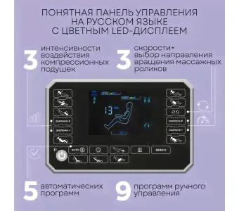 Массажное кресло электрическое Planta MC-3000B с подогревом-3