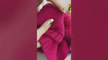 Кашемировый костюм с брюками розовый с натуральным мехом