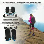 PLANTA Поворотный мини-степпер с поручнями FD-STEP-005, домашний кардиотренажёр для похудения, для ног, бедер, ягодиц-0